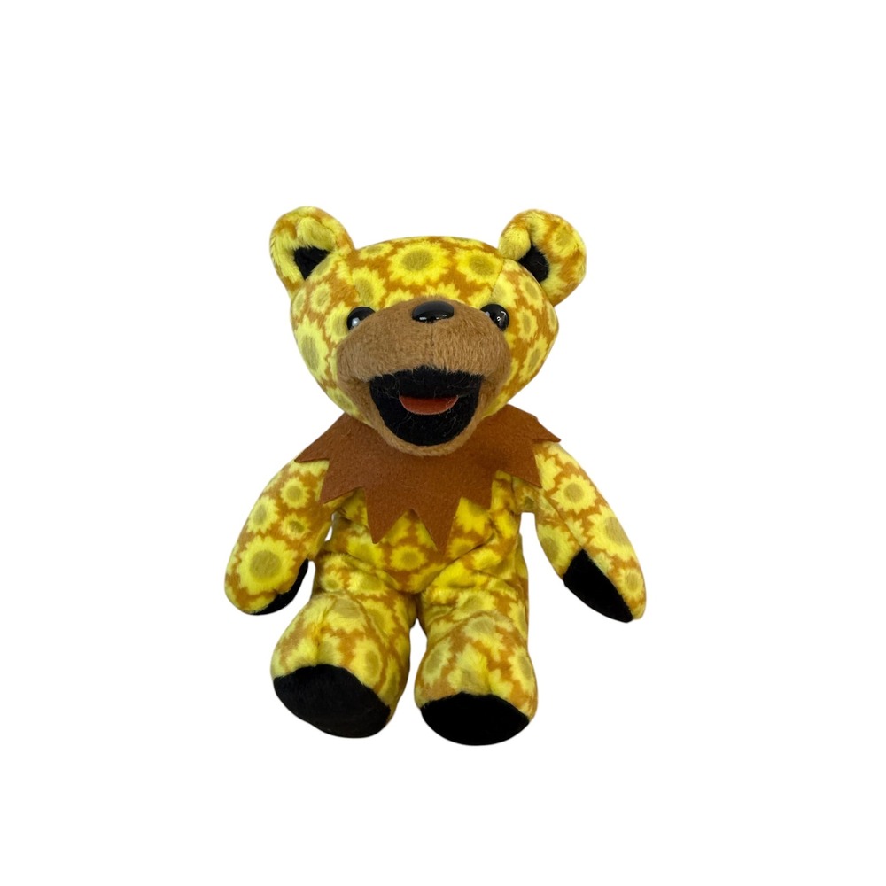 Liquid Blue Grateful Dead Plush 6" Yellow Sunflower 3/2/92 Bean Bag Bear
